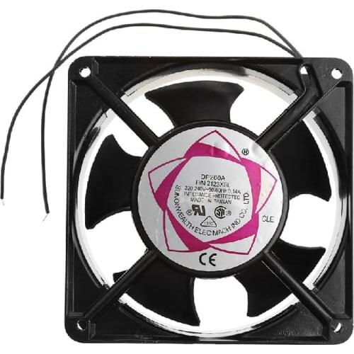 DP200A 2123XSL 12038 120mm Sleeve Bearing 220-240V AC 2-Wire Case Cooling Fan Dropship