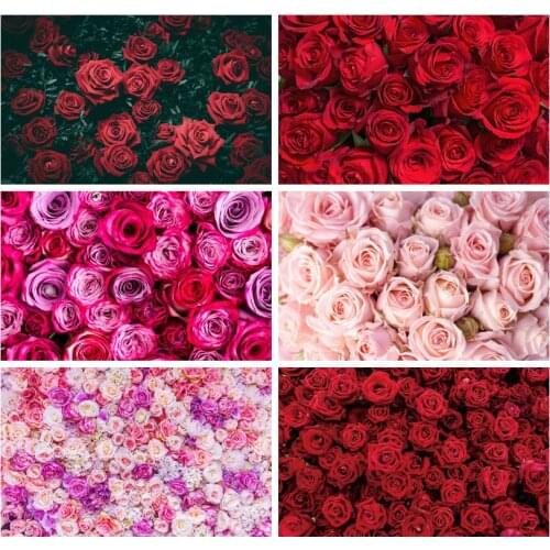 Rose Bush Backgrounds For Wedding Stage Sweet Love Valentine Decro Baby Portrait Photography Customizable Backdrops Photo Studio