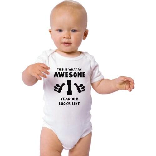 Baby Rompers Baby Girls Boys Infant Short Sleeve Jumpsuit This Is Great for 1 Year Printing Summer Romper Baby Newborn Clothes