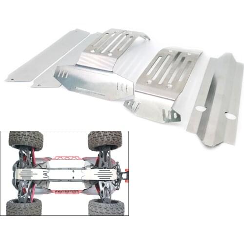 For Traxxas XMAXX Stainless Steel Chassis Armor Complete 5pc Skid Plate Set Remote Control Car Replacement Accessories