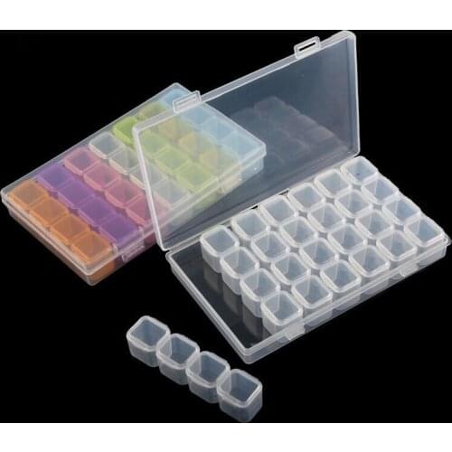 Bead Box jewelry Plastic Storage Box Rhinestone Beads pill earrings Storage Box Case container Diamond Embroidery Accessories