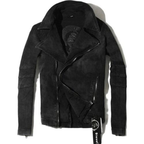 Mens Brand Jackets New Fashion Slim Casual Retro Locomotive Denim Jacket Coats Men Singer Costumes Male Motorcycle Clothing