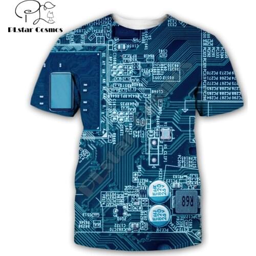 Electronic Chip 3D All Over Printed t shirt 2021 Summer Fashion Men Harajuku Casual short Sleeve Tee shirts Unisex tops QDL029
