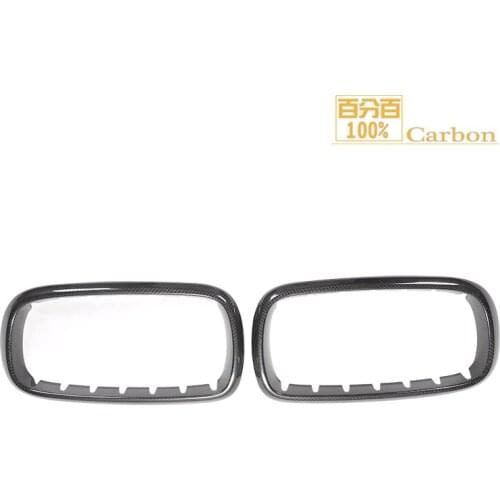 Real Carbon Fiber Front Grille Cover Sticker For X Series X5 F15 2014 Front Kidney Grill Trim