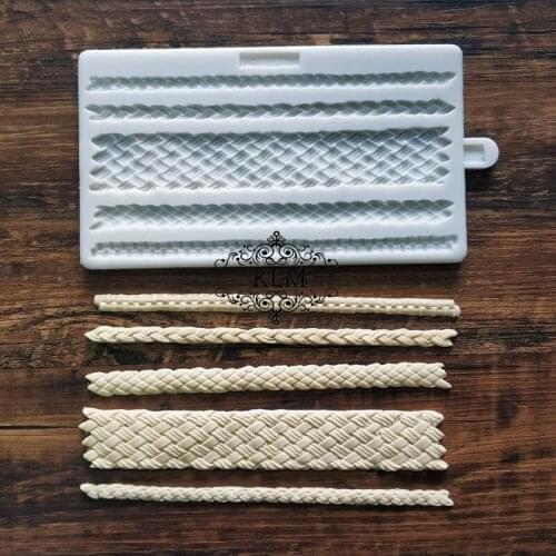 New cable shape silicone mold Bamboo mat various texture cake decoration Chocolate kitchen tool