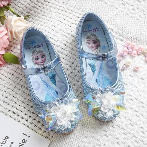 New Spring Summer Children Princess Shoes Girls Rhinestone Girls Wedding Party Kids Dress Sandals for Girls Elsa School Sneakers
