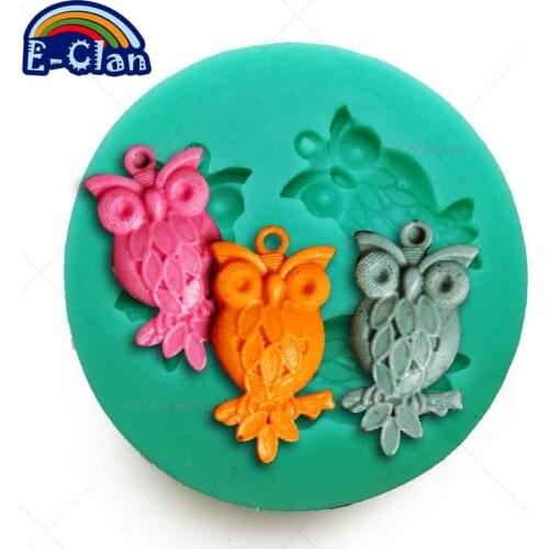 New mini cute owl pendant accessories mould pudding jelly chocolate sugar craft tools F0557MT35