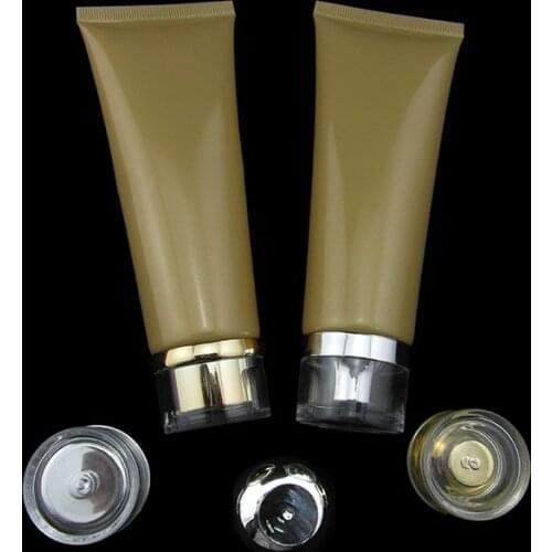 Wholesale100pcs/lot 100ml round empty soft tube, cosmetic empty tube w/Al. or acrylic cap