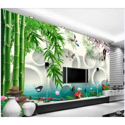 Custom photo wallpaper 3d mural wallpaper for walls 3 d Garden birds and flowers landscape painting background wall painting