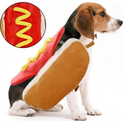 Practical Hot Dog Clothes S/M/L Creative Sausage Dog Costume Keep Warm Funny Dog Clothes Halloween Christmas Party Pet Products