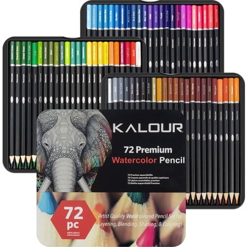 Professional Watercolor Pencil 72 Colors Soft Water Soluble Colored Pencils For Painting Student Artist Art Supplies