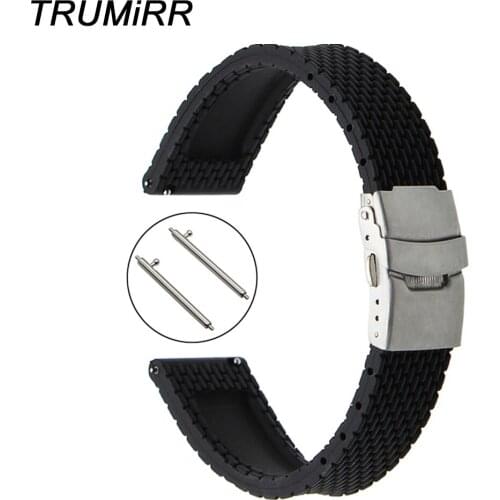 Quick Release Silicone Rubber Watchband + Tool for Breitling Men Women Watch Band Wrist Strap Bracelet Black 18mm 20mm 22mm 24mm