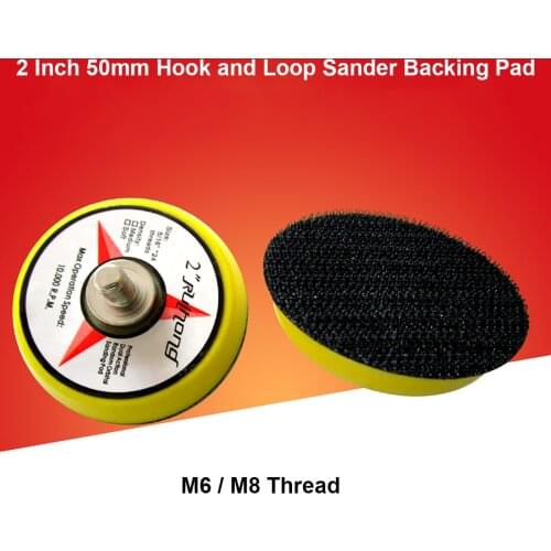 2 Inch 50mm Sander Backing Pad Hook & Loop Sanding Disc Sandpaper Back-up Pad Power Tools Accessories M6/M8 Thread