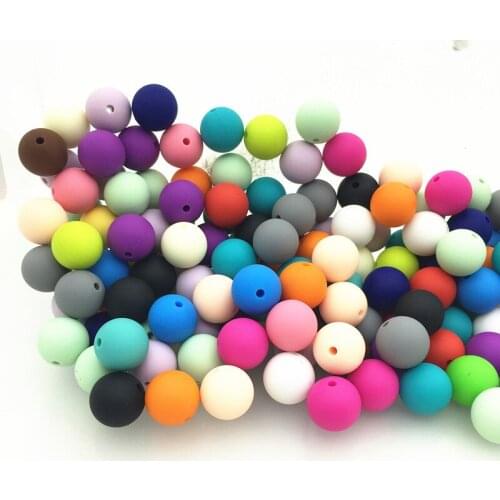 Silicone Teething round 15mm beads Wholesale Baby Teething beads Food Grade Silicone Rubber Beads