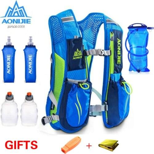 AONIJIE 5.5 L Women Men Bag Running Marathon Hydration Nylon Outdoor Running Bags Hiking Backpack Vest Marathon Cycling Backpack