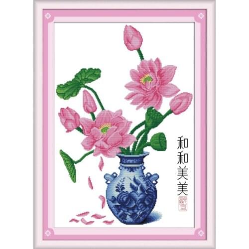 Everlasting Love Happy & Harmonious Ecological Cotton Cross Stitch 11 CT And 14 CT Stamped Product Sales Promotion