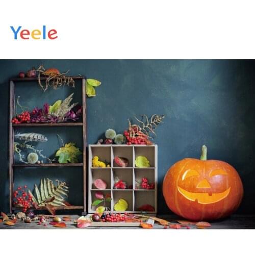 Yeele Photophone For Halloween Cupboard Pumpkin Lantern Photography Backdrop Baby Photographic Background For Photo Studio Props