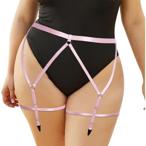 Plus Size Harness Fashion Adjust Waist Size Suspender Belt Erotic Lingerie Leg Garter Busty Womens Underwear Stocking Fetish