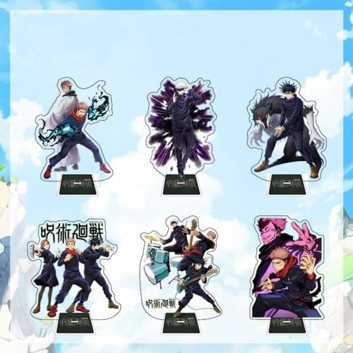 1 Pcs New Anime Jujutsu Kaisen Cosplay Satoru Gojo Yoji Itadori Sakuna Megumi Acrylic Stand Model Desk Fans Collection Gift Toys