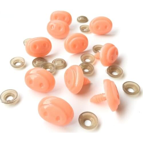 10pcs/bag Doll Making Pig Nose Safety Nose Plastic Nose Stuffed Toys Snap Animal Scrapbooking Puppet Amigurumi Doll Accessories