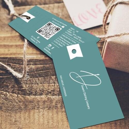 250gsm Coated Paper Custom Tags Price Tag Custom Hang Tags With Logo Printed Swing Tags Clothing Label Personalized Label