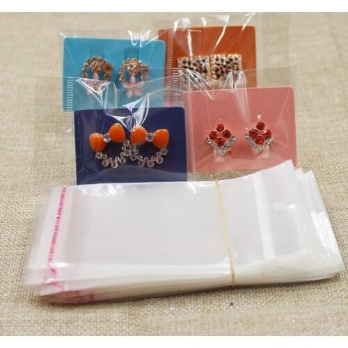 4.2*5.80cm 4color paper claw earring display card blank 100cards+100opp bag for jewelry earring packing