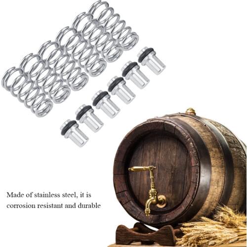 6x Universal Poppet Valve Draft Beer Replace Parts Fits Ball & Pin Lock Keg Post home brew