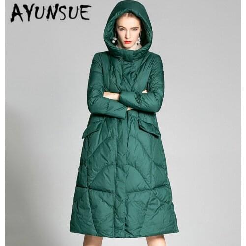 90% White Duck Down Jacket Women Clothes 2020 Winter Coat Women Korean Long Puffer Jacket Women Warm Parka 20189002 YY2115