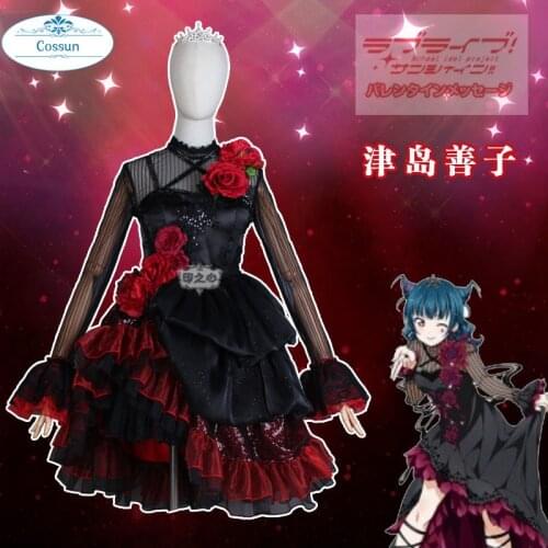 Anime! Lovelive!Sunshine!Unit Live Adventure 2020 Concert Tsushima Yoshiko Lovely Uniforms Ohara Mari Cosplay Costume Halloween