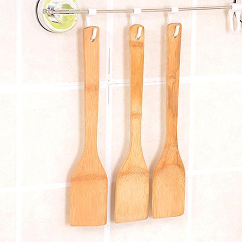 1Pc Bamboo Anti-Slip Cooking Utensils Kitchen Tool Bamboo Spatula Spoon kitchen utensils6 New