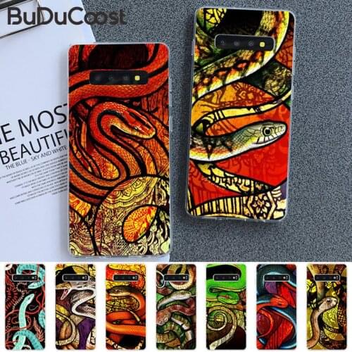 Color art artistic painting snake Custom Phone Case For Samsung S5 6 7 8 9 10 S8 S9 S10 plus S10E lite S10-5G S20 UITRA plus