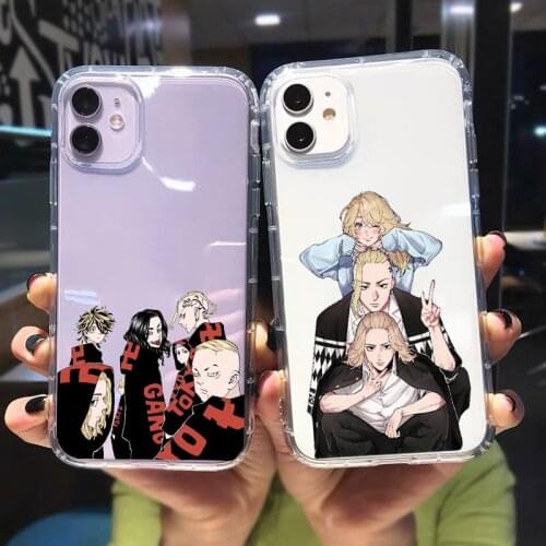 Tokyo Revengers Clear Phone Case For iPhone 12 Pro Max 11 XS XR 7 SE 20 X 8 6s Plus Shockproof Japan Anime Soft TPU Cover Shell