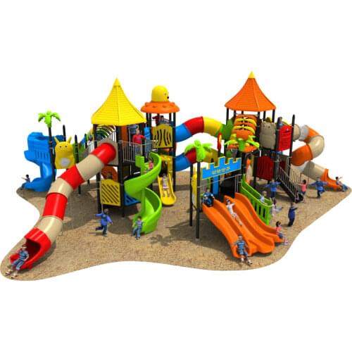 Amusement outdoor play play structure for park/community/mall,large combined playground slide for kids YLW-OUT17920
