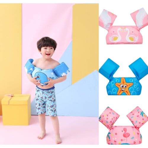 Flamingo pool float Child Swim Vest Life Jacket Kids 2-7year old Swimming Ring Swim Arm Ring Safety Training float puddle jumper
