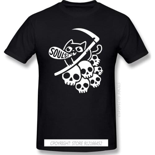 High Quality O-Neck 100% Cotton Tops & Tee Band Cat Got Your Soul T-Shirts Summer / Autumn Death Sleeve Short
