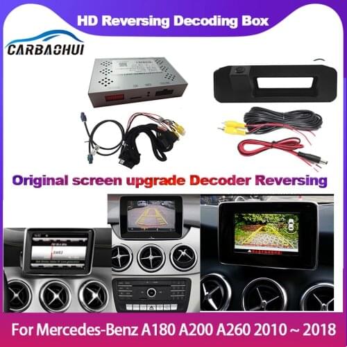 Car Front Reverse Parking camera For Mercedes-Benz A180 A200 A260 2010 ~ 2019 Front rear camera interface Adapte original Screen