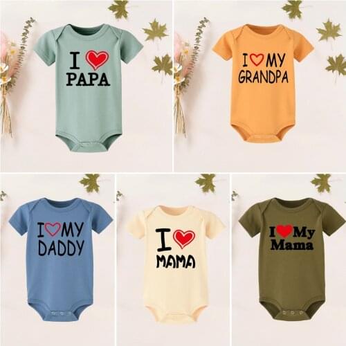 Jumpsuits Toddler Girl Summer Baby Clothes New Born Baby Romper Cotton Love Papa Newborn Costume Boy Clothing for Babies