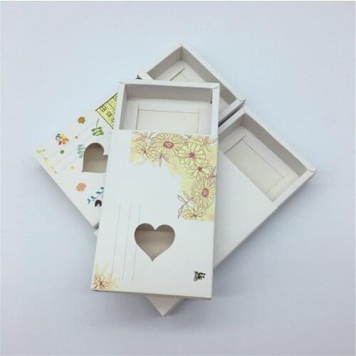 Color Printing Kraft Paper Box Folding Drawer Box Simple Flower Tea Tea Gift Packaging Box 10.5x6.9x2.0cm
