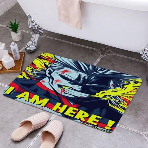 My hero academia all might Anti-slip Doormat Vacuuming Water Absorbing Kitchen Bedroon Bath Floor Mats Home Entrance Home Decora