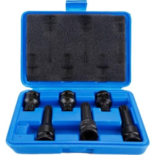 1/2 "Tooth Force Power Impact Wrench Socket Nut Set M14 M16 M18 6Pcs HWC