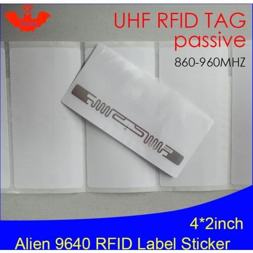 UHF RFID tag sticker Alien 9640 printable copper label 915mhz 860-960MHZ Higgs3 EPCC1G2 6C smart adhesive passive RFID tags labe