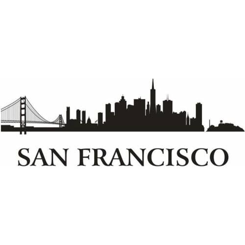 SAN FRANCISCO City Decal Wall Sticker Vinyl Stickers Decor Mural Art Living Room Home Decoration Landmark Skyline Wall Decal