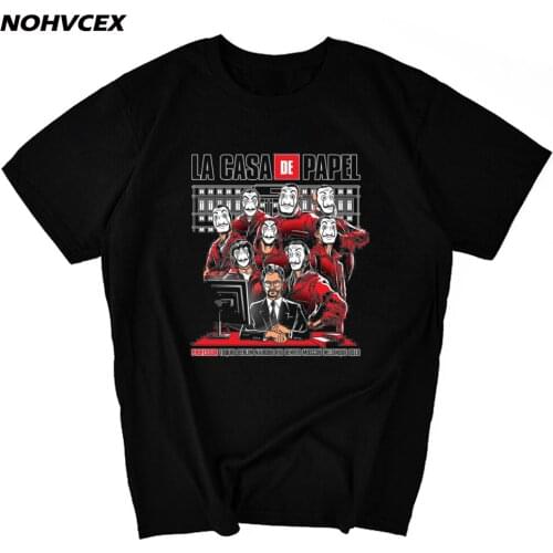 Funky House of Paper La Casa De Papel Money Heist New T Shirt for Men O Neck Short Sleeve Tee