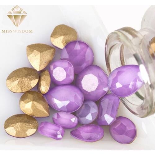 New prouduct 50pcs/pack pointback Glue on nail art Violet Moka rhinestones 371MK high quality glass crystal nail art