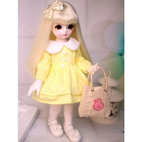1/6 scale full set BJD Cute kid girl with face up YOSD Joint doll Resin model toy gift,include dress,shoes and wig D2299