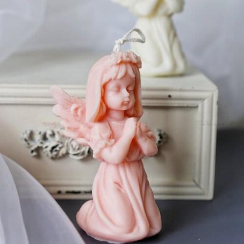 Angel Shape Silicone Mold DIY Aromatherapy Candle Plaster Mold Car Decoration Silicone Mold Candle Wax Molds Candle Making Kit