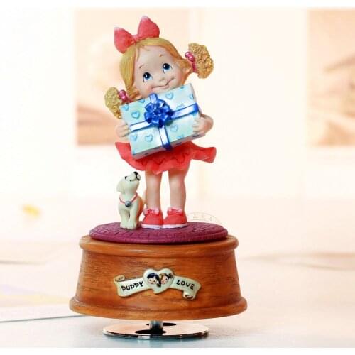 Gift rotating decorations music box birthday wedding and Christmas gift little girl girlfriend gifts free shipping
