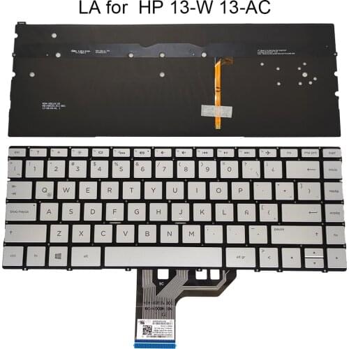 LA Latin laptop backlit replacement keyboards for HP Spectre 13-W 13-AC 13-AP 13-AN 13-AQ 13-AG 13-AH TPN-W144 W133 9Z.NECBQ.31E