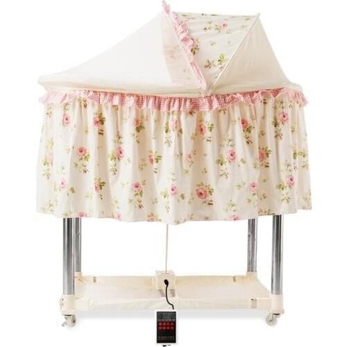 041 baby up and down intelligent electric cradle multi-function Bluetooth music belt mosquito net roller auto shake