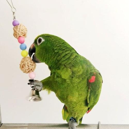 1PC Hot multicolor beads bird toys pets parrot toys bird ladder Parakeet swing drill rainbow parakeet ladder hamster toys